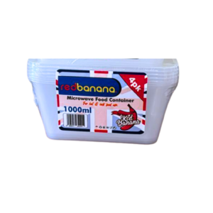 1000ml clear snap‑lid food tub, plastic container, 250 pieces.