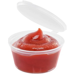 1oz Hinged Container – Clear Portion & Sauce Cup (1000 pcs)